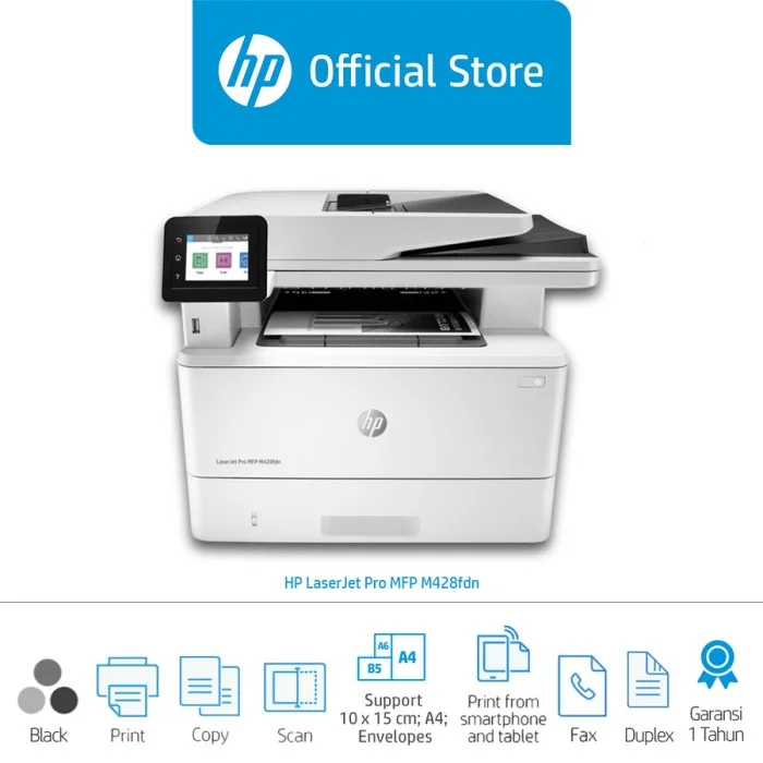 طابعة hp laserjet pro mfp m428fdw| مواصفات 